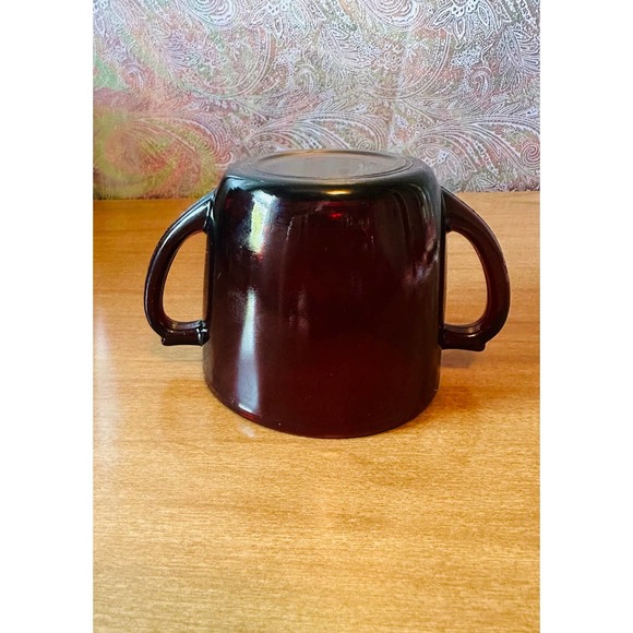 Vintage Royal Ruby glass open sugar dish by Anchor Hocking - Picture 8 of 10